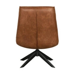 WOOOD Draaibare Fauteuil Cognac Bruin -Zuiver Verkoop woood skyler draaibare fauteuil cognac bruin 01