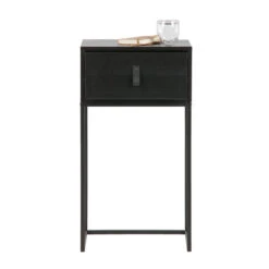 WOOOD Zwart Nachtkastje Metaal Hout -Zuiver Verkoop woood zola zwart nachtkastje metaal hout 03