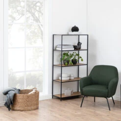 Boekenkast Met 5 Houten Planken -Zuiver Verkoop zactona bjorn boekenkast met 5 houten planken 06