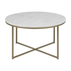 Ronde Salontafel Wit Marmer