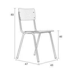 Zuiver Retro Stoel Mat -Zuiver Verkoop zuiver back to school matte retro stoel mat 10