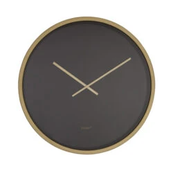 Zuiver Zwarte Klok Messing