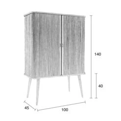 Zuiver Zwarte Design Wandkast -Zuiver Verkoop zuiver barbier black zwarte design wandkast 10