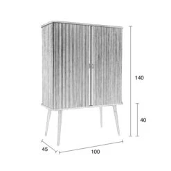 Zuiver Design Wandkast Walnoot -Zuiver Verkoop zuiver barbier walnut design wandkast walnoot 13