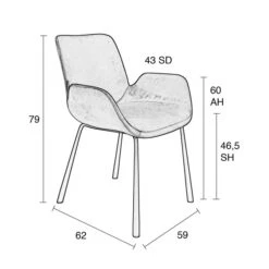 Zuiver Eetkamerstoel Van Kunstleer -Zuiver Verkoop zuiver brit ll eetkamerstoel van kunstleer 10
