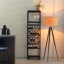 Zuiver Zwart Metalen Wijnrek -Zuiver Verkoop zuiver cantor s zwart metalen wijnrek 04