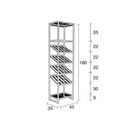 Zuiver Zwart Metalen Wijnrek -Zuiver Verkoop zuiver cantor s zwart metalen wijnrek 09