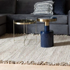 Zuiver Handgeweven Tapijt Wol -Zuiver Verkoop zuiver frills handgeweven tapijt wol grijsblauw 09 1