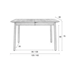 Zuiver Walnoot Eettafel Uitschuifbaar -Zuiver Verkoop zuiver glimps walnut walnoot eettafel uitschuifbaar 120 162 09 1