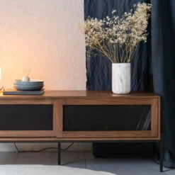 Zuiver Tv-meubel Met Schuifdeuren -Zuiver Verkoop zuiver hardy modern tv meubel met schuifdeuren 08