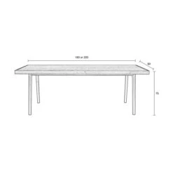 Zuiver Eiken Eettafel Modern Design -Zuiver Verkoop zuiver harvest eiken eettafel modern design 06