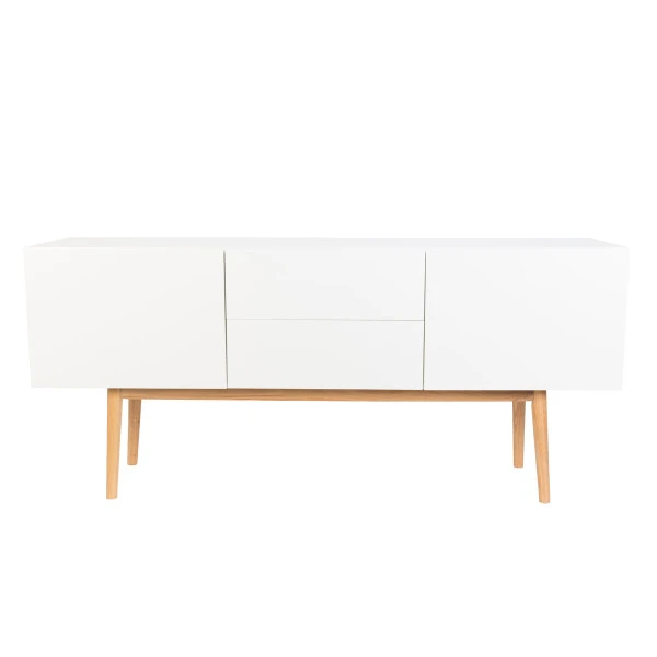 Zuiver Hoogglans Dressoir Eiken 160 Cm 4 Zuiver Hoogglans Dressoir Eiken 160 Cm - Afbeelding 2