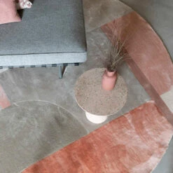 Zuiver Kleurrijk Vloerkleed Rond 240 Cm -Zuiver Verkoop zuiver hilton kleurrijk vloerkleed rond 240 cm roze 2 1