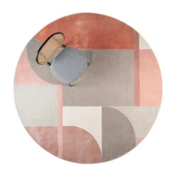 Zuiver Kleurrijk Vloerkleed Rond 240 Cm -Zuiver Verkoop zuiver hilton kleurrijk vloerkleed rond 240 cm roze 9 1