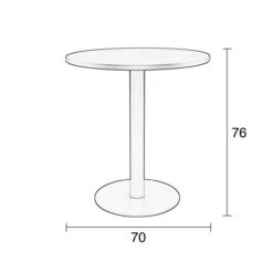 Zuiver Kleine Ronde Tuintafel Metaal -Zuiver Verkoop zuiver metsu ronde stalen bistrotafel 06