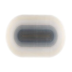 Zuiver Ovaal Vloerkleed Wit Blauw