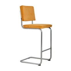Zuiver Barstoel Ribstof Buisframe -Zuiver Verkoop zuiver ridge rib barstoel ribstof geel 01 1