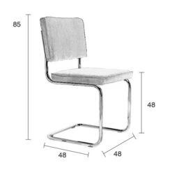 Zuiver Ribstof Eetkamerstoel Brushed -Zuiver Verkoop zuiver ridge rib brushed eetkamerstoel ribstof retro 10