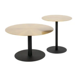 Zuiver Ronde Design Salontafel -Zuiver Verkoop zuiver snow brushed ronde design salontafel messing 4 1