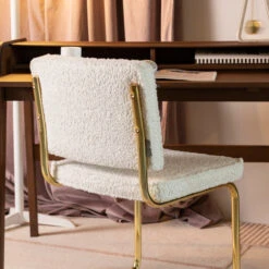 Zuiver Retro Design Stoel Messing -Zuiver Verkoop zuiver teddy kink retro design stoel messing wit 2 1