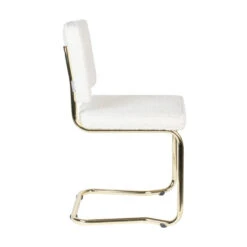 Zuiver Retro Design Stoel Messing -Zuiver Verkoop zuiver teddy kink retro design stoel messing wit 4 1