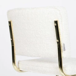 Zuiver Retro Design Stoel Messing -Zuiver Verkoop zuiver teddy kink retro design stoel messing wit 8 1