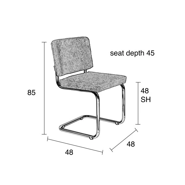 Zuiver Sledestoel Messing Teddy Stof 12 Zuiver Sledestoel Messing Teddy Stof - Afbeelding 10