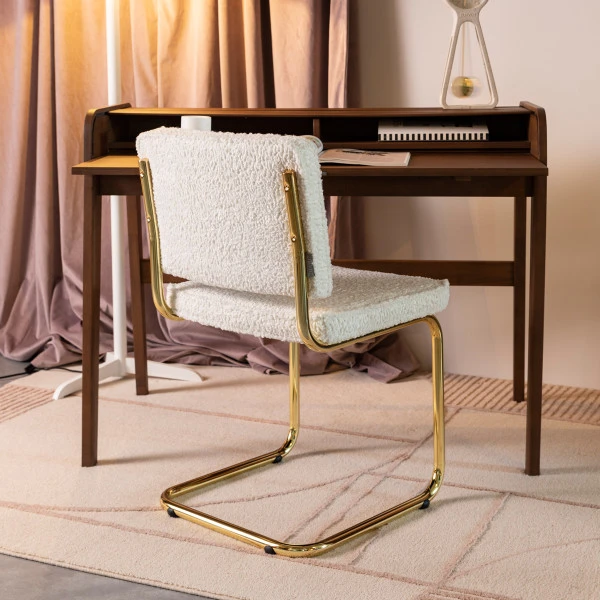 Zuiver Sledestoel Messing Teddy Stof 5 Zuiver Sledestoel Messing Teddy Stof - Afbeelding 3