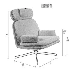 Zuiver Moderne Boucle Fauteuil -Zuiver Verkoop zuiver tyler moderne boucle fauteuil 010