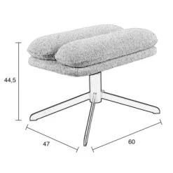 Zuiver Moderne Boucle Hocker -Zuiver Verkoop zuiver tyler moderne boucle hocker 01
