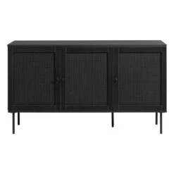 Zwarte Dressoir Met Rotan -Zuiver Verkoop zwarte dressoir met rotan bodio pose 01