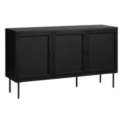 Zwarte Dressoir Met Rotan -Zuiver Verkoop zwarte dressoir met rotan bodio pose 02