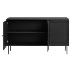 Zwarte Dressoir Met Rotan -Zuiver Verkoop zwarte dressoir met rotan bodio pose 03