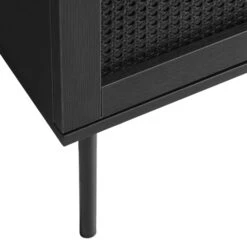 Zwarte Dressoir Met Rotan -Zuiver Verkoop zwarte dressoir met rotan bodio pose 06