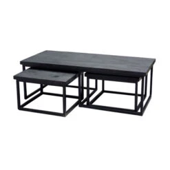 Zwarte Salontafelset Hout