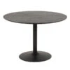 Zwarte Ronde Tafel Met Trompetpoot
