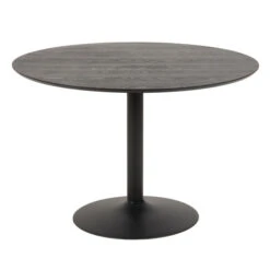 Zwarte Ronde Tafel Met Trompetpoot