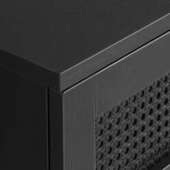 Zwarte Rotan Tv-meubel -Zuiver Verkoop zwarte rotan tv meubel bodio pose 01