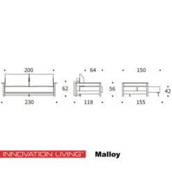 Luxe Slaapbank Scandinavisch -Zuiver Verkoop zzz malloy sofa bed icon